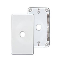 1 Port Wall Plate – White