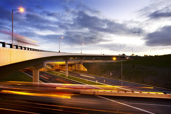 View of Bypass and expressway at night