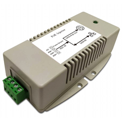 24VDC Input 70W Output High-power PoE Injector operation temperature -40C~+70C, Compliant to 802.3bt and UPOE