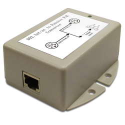 24W DC/DC Gigabit PoE Converter with 48V DC PoE Input and 12/24V Switchable Output Voltages