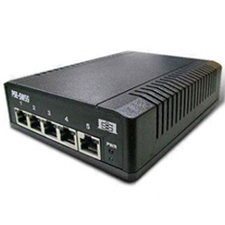 5-port PoE Switch with 10-57V DC Input, Up to 2A/Port PoE output
