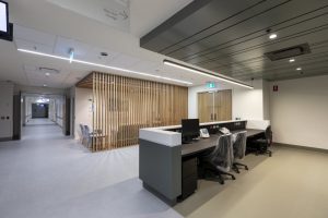 Empty Staff station in a building