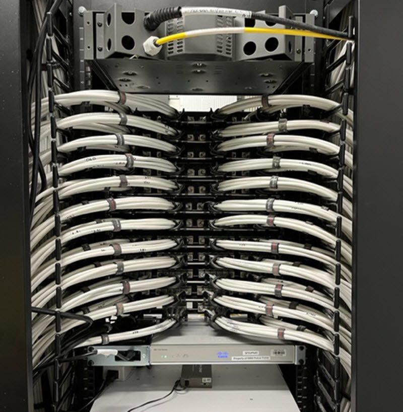 White wire fibre connections