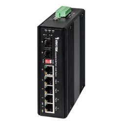 Industrial 4xGE PoE + 1x Combo(UTP/SFP) GE + 1xGE SFP Switch