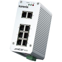 JetNet 3008 Compact Unmanaged Rail Switch (v3)