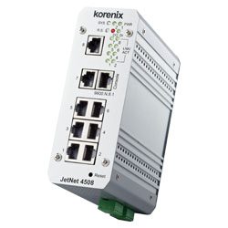 Industrial 8-port Managed Fast Ethernet Switch JetNet 4508