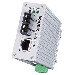 JetCon 1301-s Industrial Ethernet to SC SM Fibre Converter