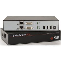 CrystalView EX6 Video-Only, Receiver, Single Head KVM Extender, DVI, 1920x1200, CATx, 330Ft