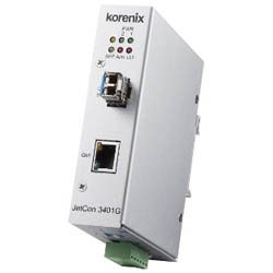 JetCon 3401G Industrial GbE to SFP Media Converter