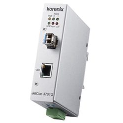 JetCon 3701G Industrial GbE to SFP Media Converter, 30W PoE