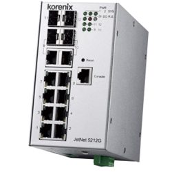 Industrial JetNet5212G-2C2F 8x Gb 2x Gb L2 DIN Mount