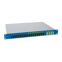 16 Pcs. of Optical WDM Couplers for GPON and CATV in One 19"-1HU Housing