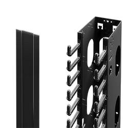 Cable Duct 42U for H2200 RAL9005, Suitable for 47RU Racks Only