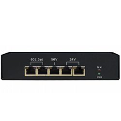 5-port Gigabit PoE Switch, 24VDC input, combo 3x 56V + 2x 24VDC PoE output, operation temperature -40C~+70C