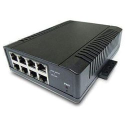 8-port PoE Switch/Extender, 48VDC input, 7x 802.3at PoE output, 35W/Port