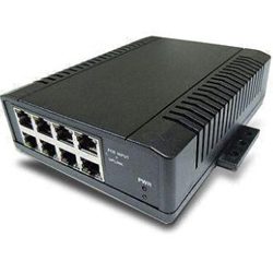 8-port PoE Switch/Extender, 10-57V DC Input, 2A/Port Output