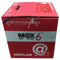 Prysmian Cat 6 305 m boxes of copper cable