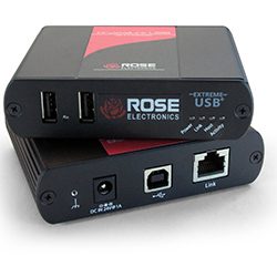 USB 2.0 Extender, 2 Port CAT5e, 100 meter, (24v Powered from Local) Metal Enclosure