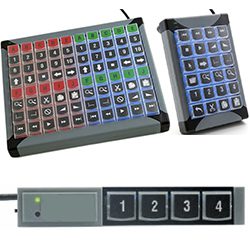 USB Interface. 80 keys, 10*8 format. Keypad