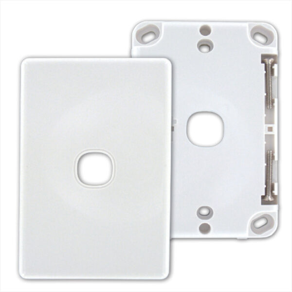 1 Port Wall Plate - White