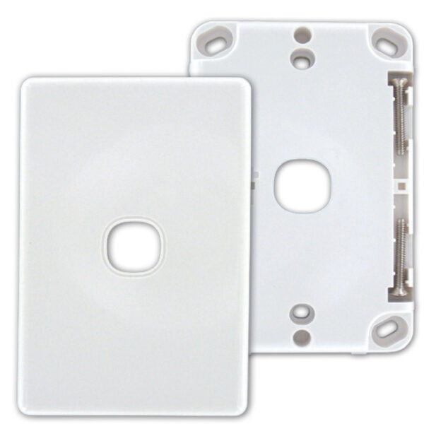 1 Port Wall Plate - White - Image 2