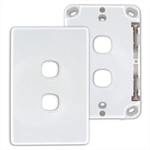 2 Port Wall Plate - White