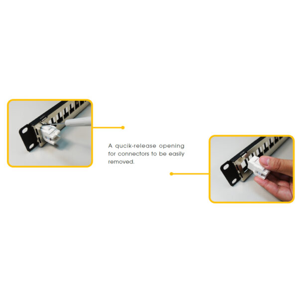 24 Port STP Unloaded Patch Panel w/Rear Cable Minder - Image 4