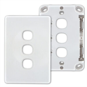 3 Port Wall Plate - White