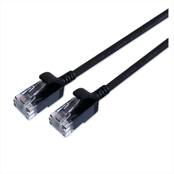 Cat 6 UTP RJ45 LSZH Copper Patch Lead 0.5m - Black - Image 3