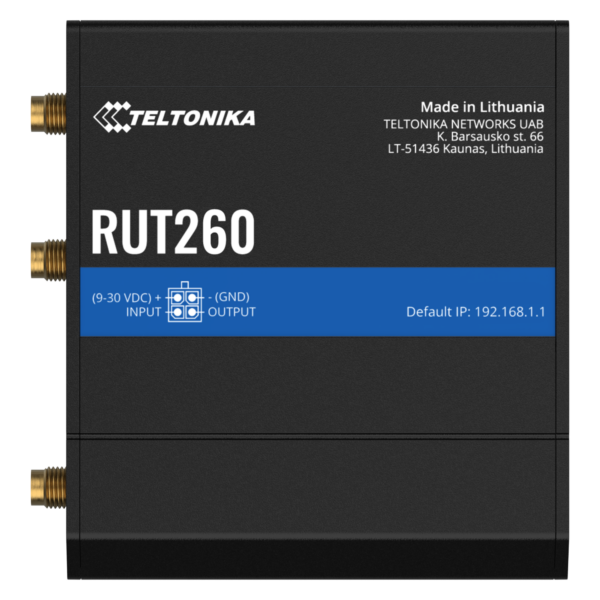 RUT260 4G (CAT 6) Industrial Router Kit