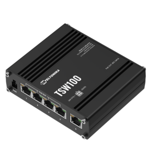 TSW100 Unmanaged 5 Port Switch with PoE+ (802.3at Alt-A)