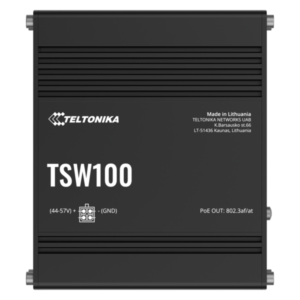 TSW100 Unmanaged 5 Port Switch with PoE+ (802.3at Alt-A) - Image 4