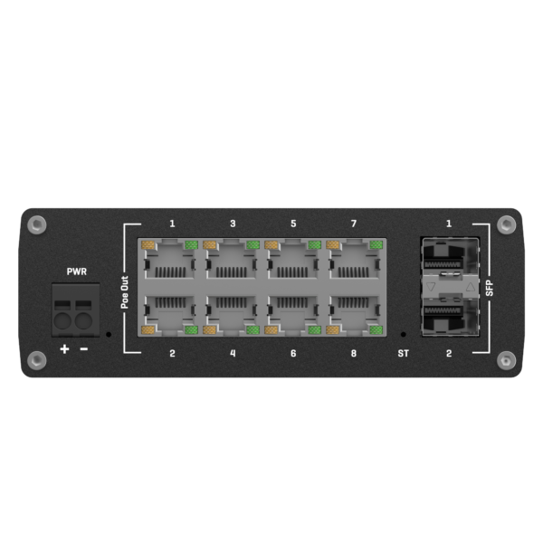 TSW202 Layer 2 Managed 8 Port GbE Switch with 2x SFP, PoE+ - Image 4