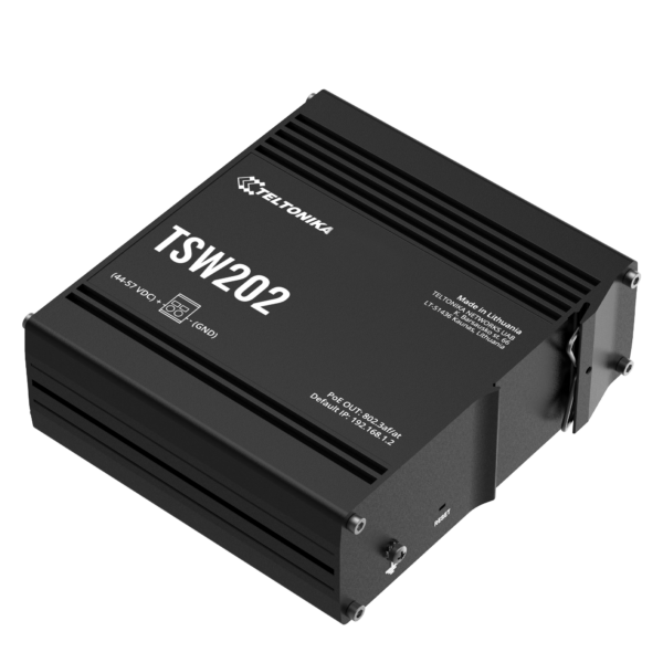 TSW202 Layer 2 Managed 8 Port GbE Switch with 2x SFP, PoE+ - Image 2