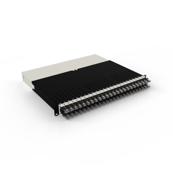 patchbox.one 24-Port Patch Panel with Retractable Cable Management System for 19" Racks ≤ 8RU