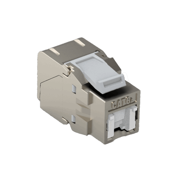 CAT6A Easy Crimp Shuttered STP Outlet