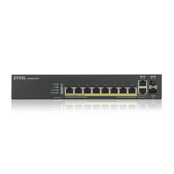 GS1920-8HPv2 Smart-managed GbE PoE Switch - Image 2