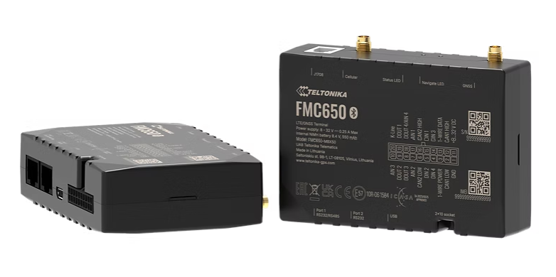 Teltonika FMC650 4G LTE Cat 1 tracker with high capacity battery and antennas - Image 2